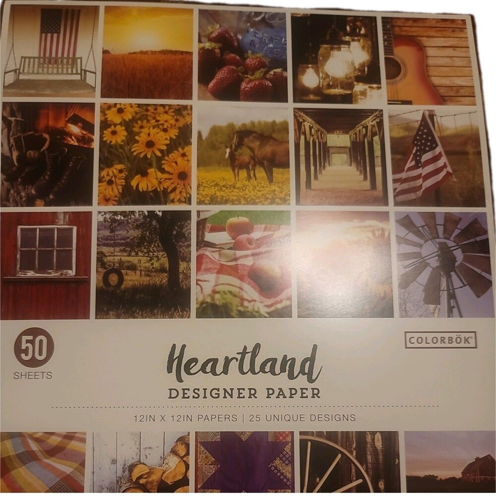 Colorbok 12x12  Heartland Designer Paper , 50 sheets
